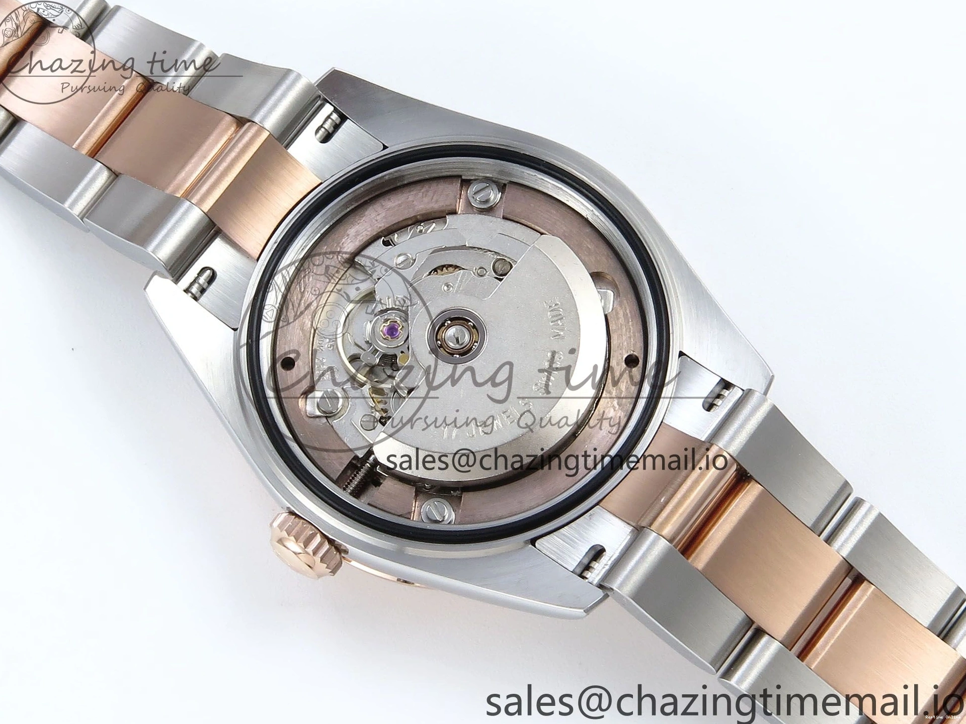 0216 DateJust 31 278271 ARF 1:1 Best Edition 904L Steel Brown Roman Diamonds Dial on SS RG Oyster Bracelet ETA SmartChoice 520